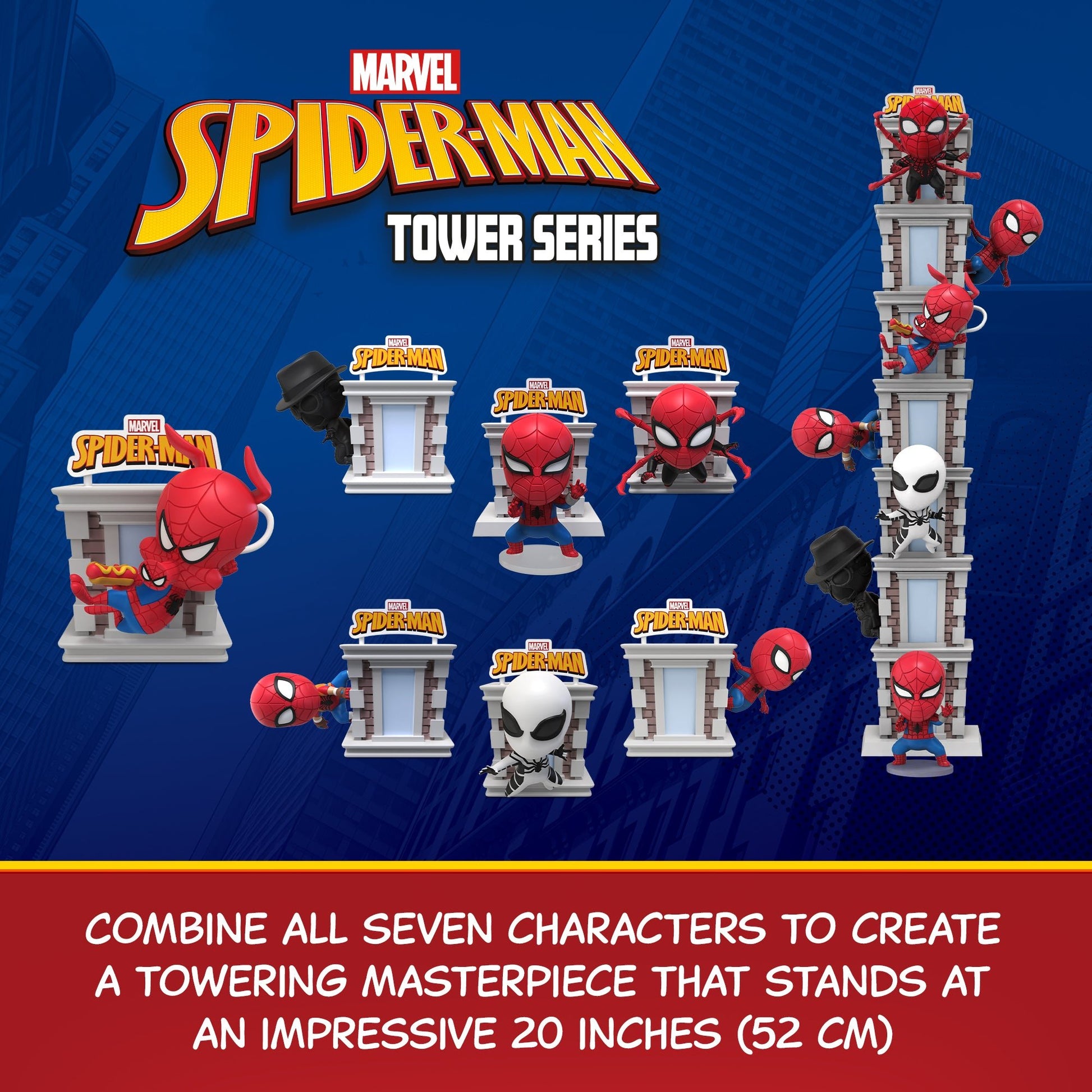 Marvel Spider-Man Tower Series Hero Box - Blind Box (1 Pack) - YuMe Toys