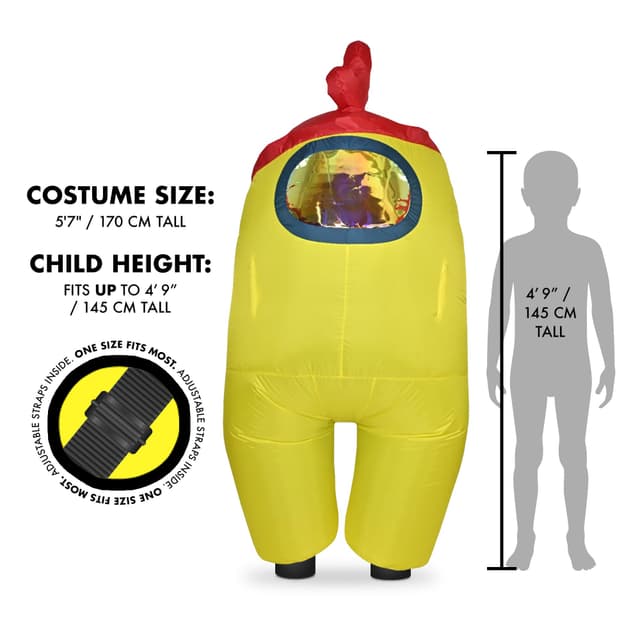 Among Us Official Inflatable Halloween Costumes - Kids Crewmate thumbnail - 3