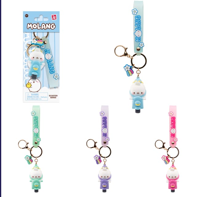 YuMe Molang Scooter Keychain and Charm thumbnail - 1