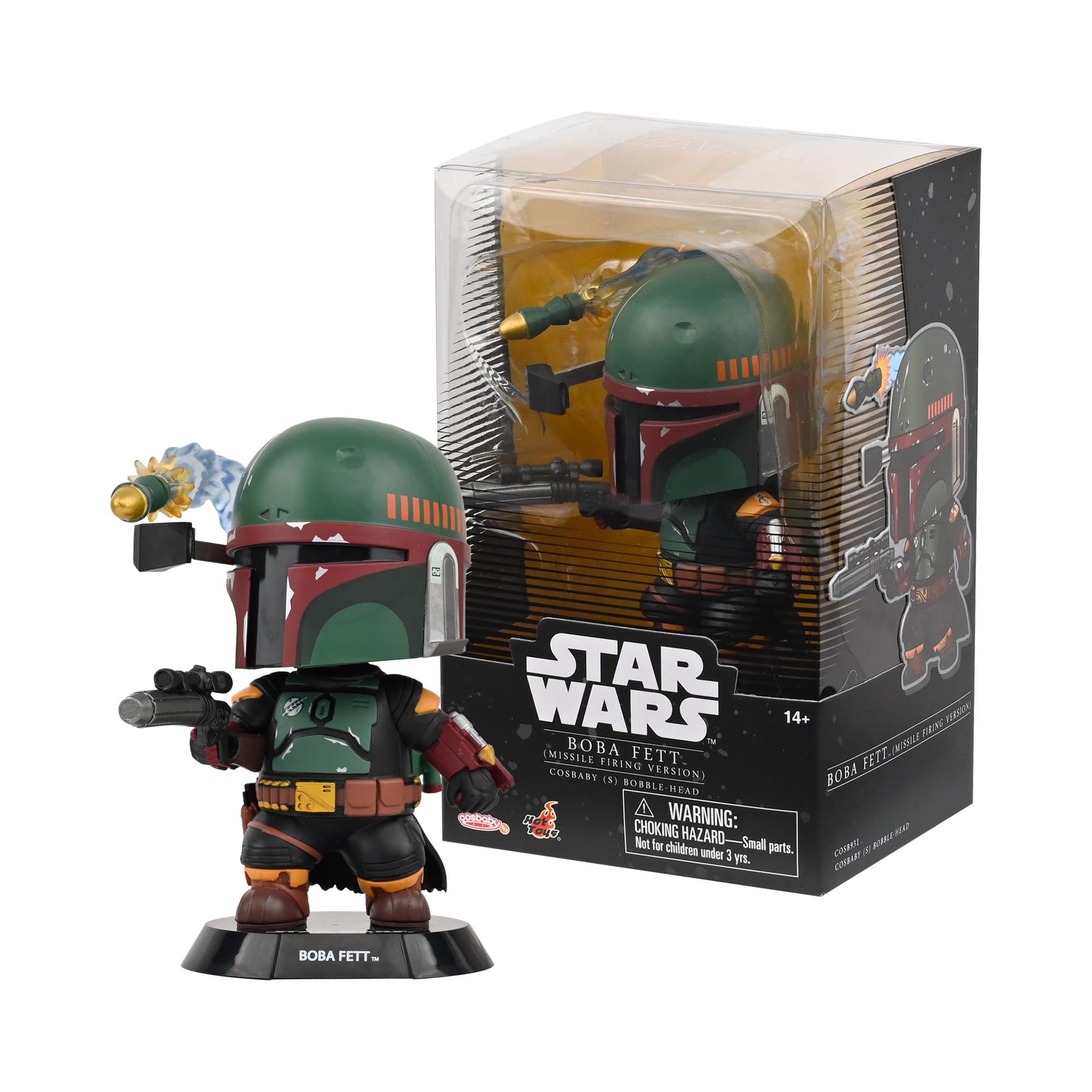 Star Wars Boba Fett Missile Firing Cosbaby Bobble-Head Collectible – Limited Release, Limited Quantities