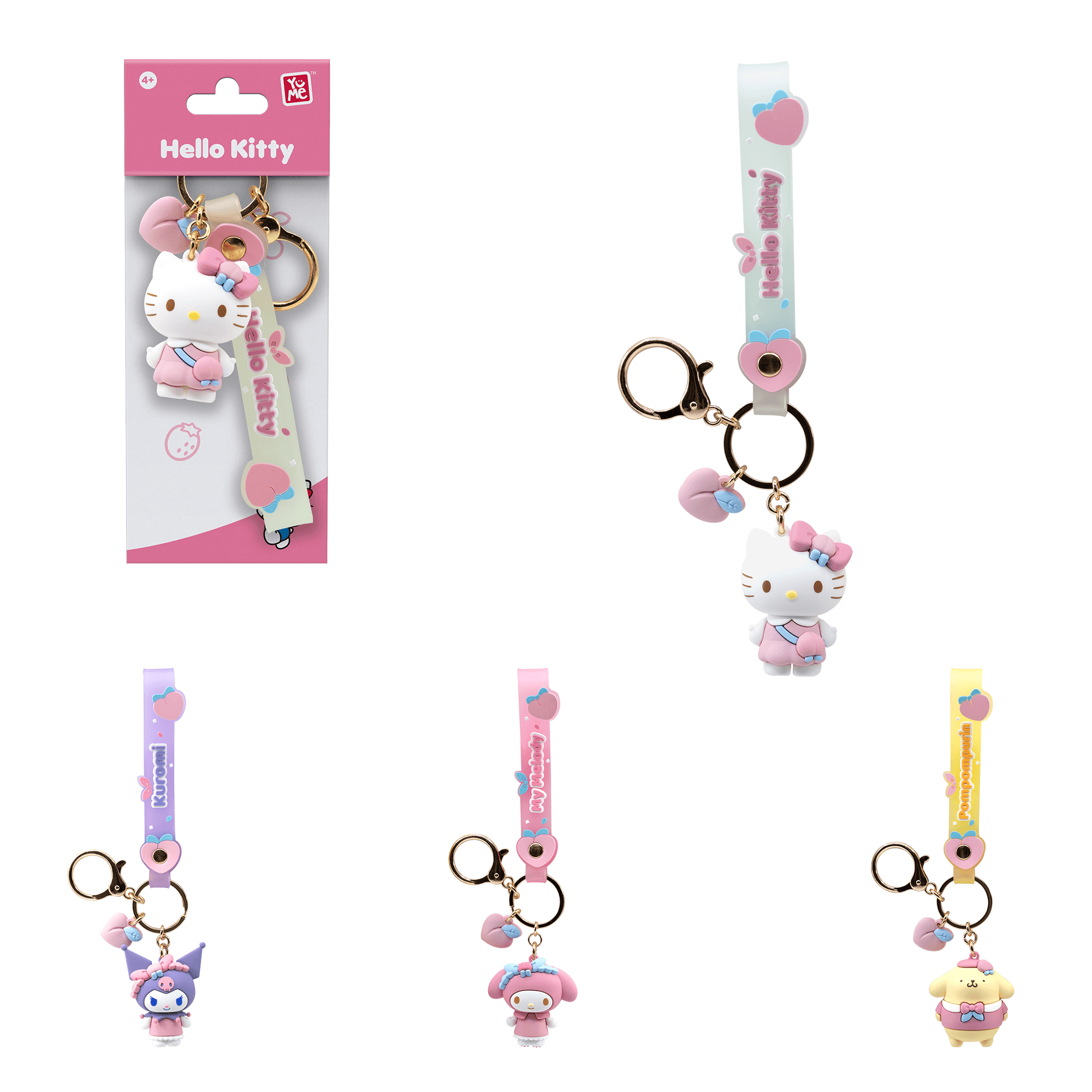 YuMe Hello Kitty and Friends Keychain & Strap Peach Series - 1
