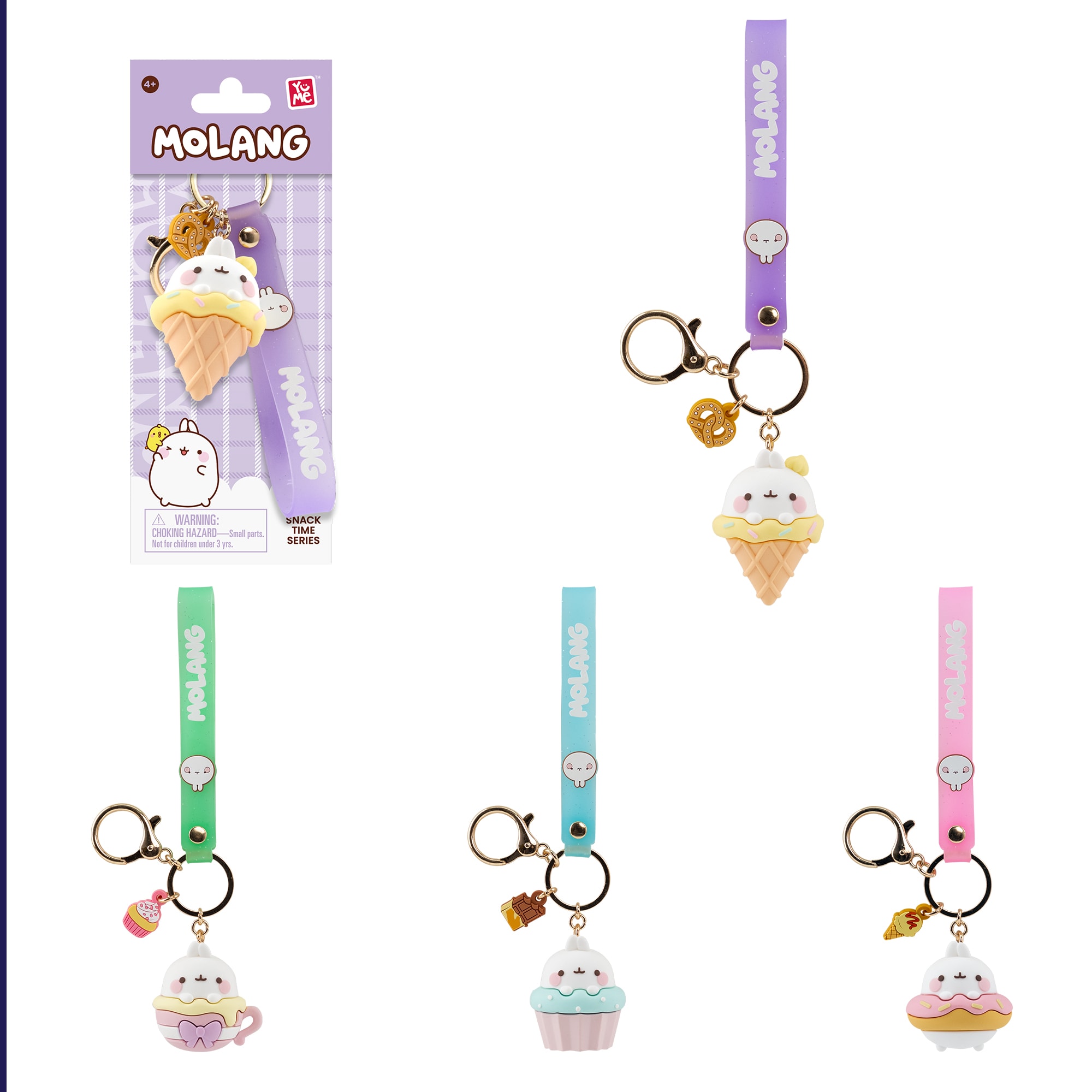 YuMe Molang Snack Time Keychain and Charm - 1