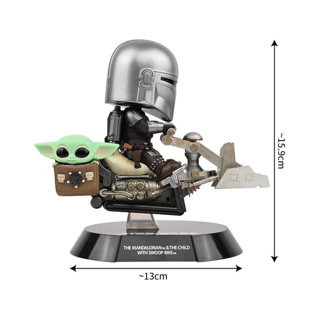 Star Wars The Mandalorian & Grogu with Swoop Bike Cosbaby Collectible – Limited Release, Limited Quantities thumbnail - 2