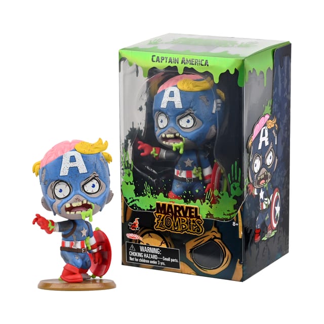 Marvel Zombies Cosbaby Captain America Window Box thumbnail - 1
