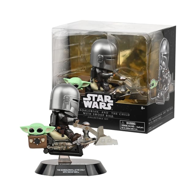Star Wars The Mandalorian & Grogu with Swoop Bike Cosbaby Collectible – Limited Release, Limited Quantities thumbnail - 1