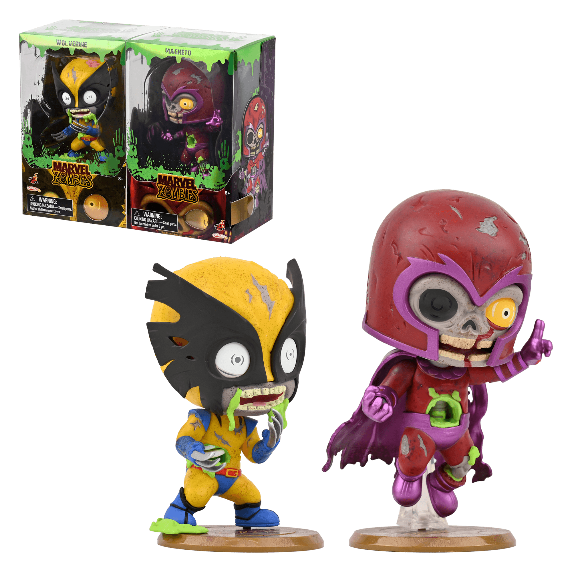 Marvel Zombies Wolverine & Magneto Cosbaby Window Box Collectible Figures – Limited Release, Limited Quantities