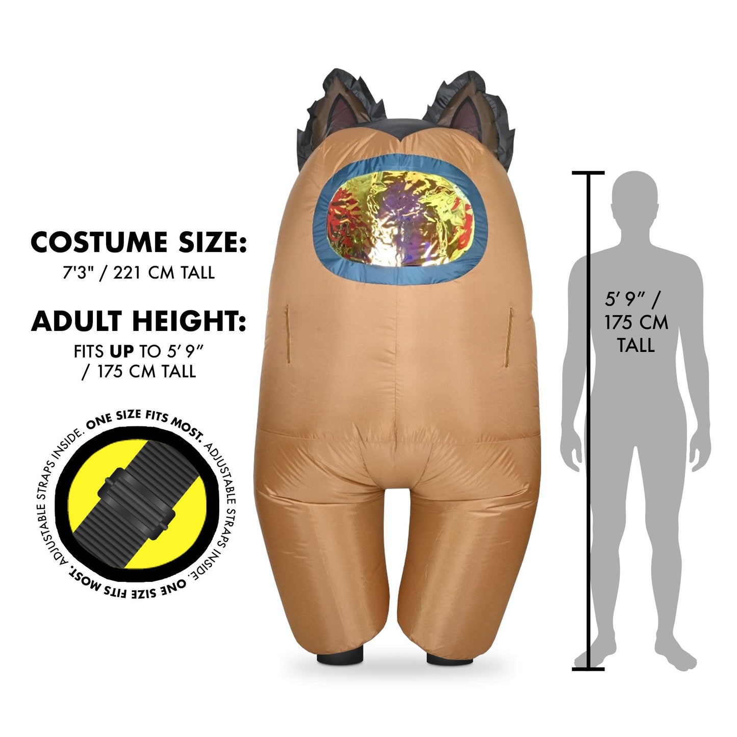 Among Us Official Inflatable Halloween Costumes - Adult Crewmate - YuMe Toys