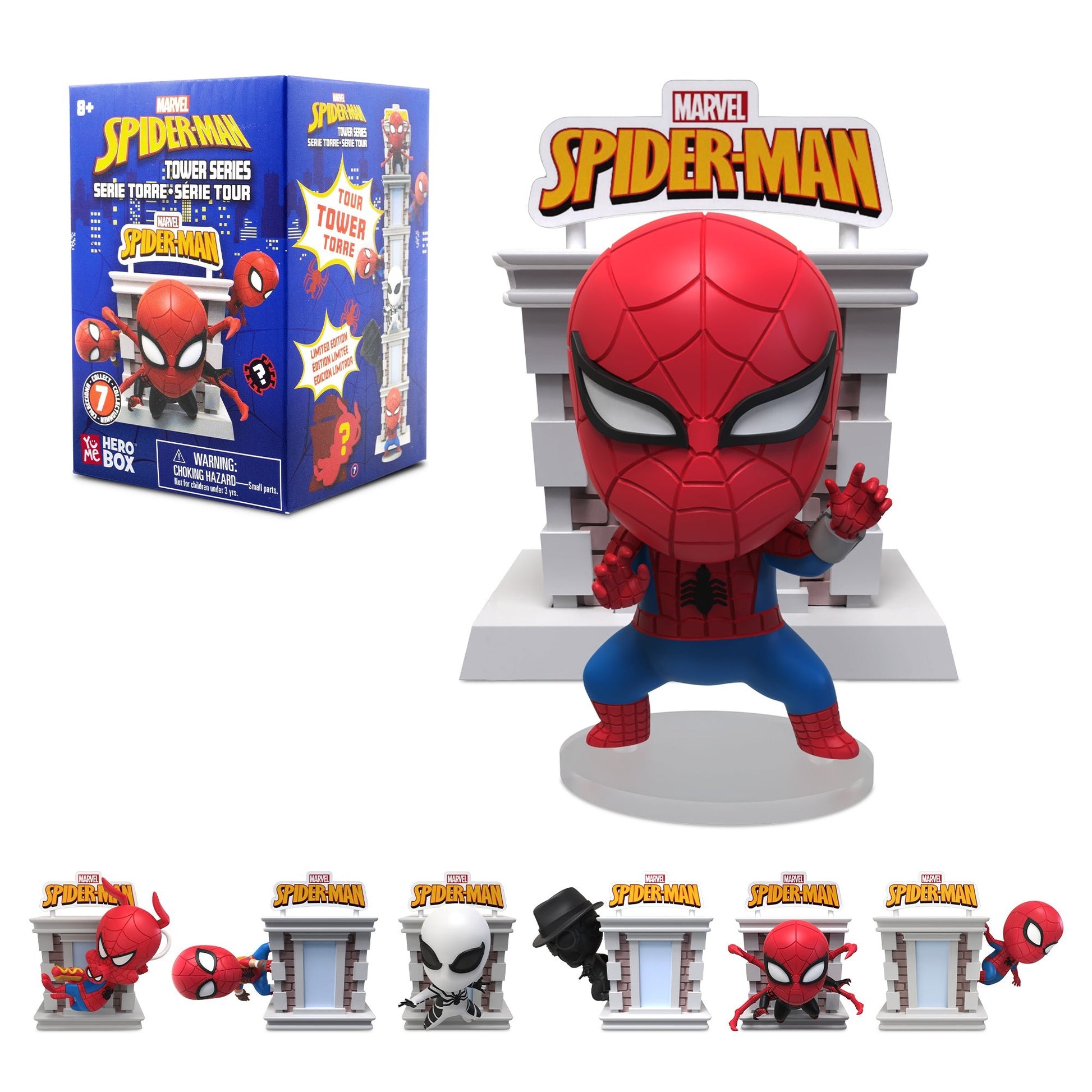 Marvel Spider-Man Tower Series Hero Box - Blind Box (1 Pack) - YuMe Toys