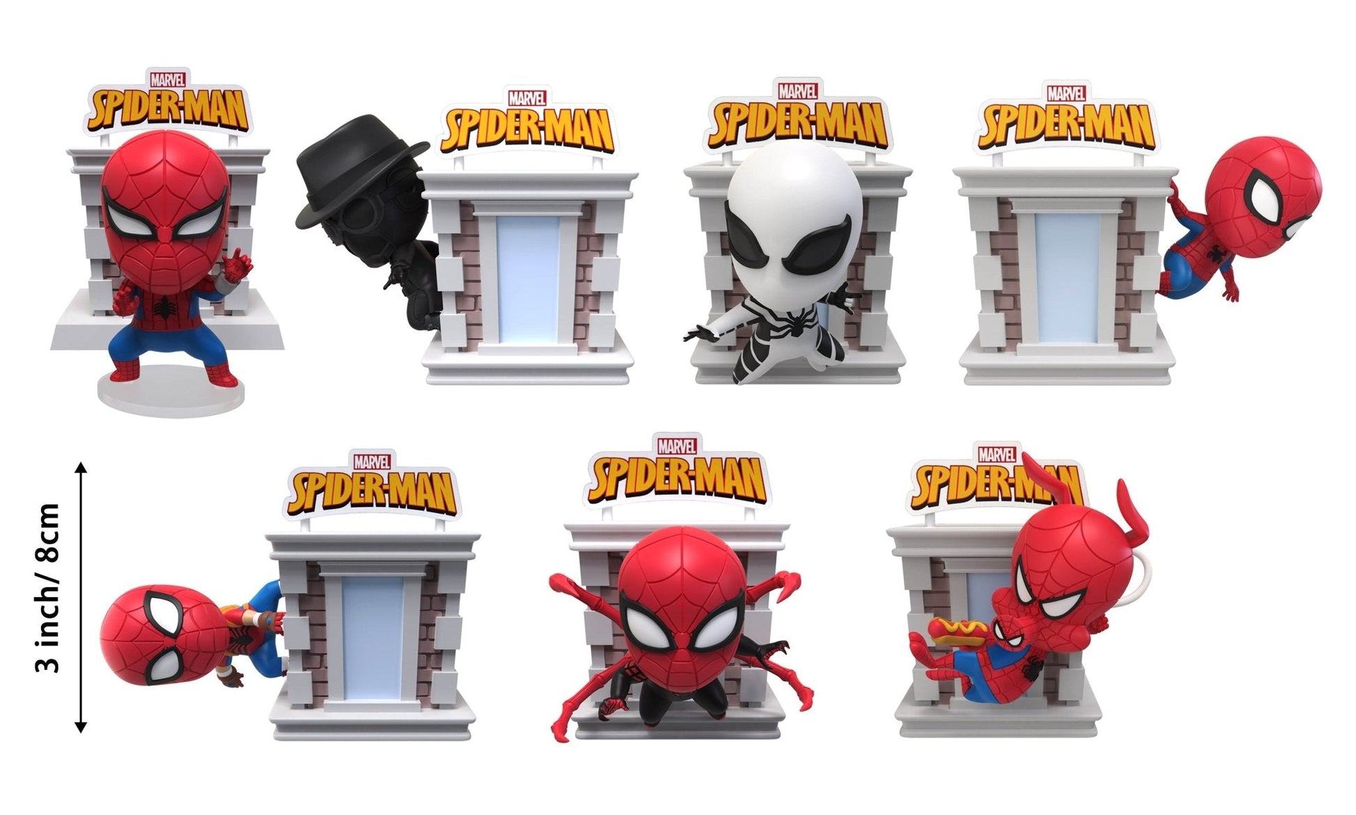 Marvel Spider-Man Tower Series Hero Box - Blind Box (6 Pack) - YuMe Toys
