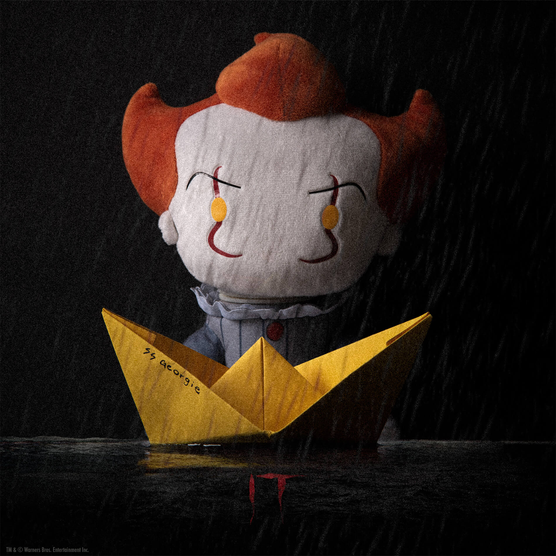 Horror IT Creepy Pennywise 12” Soft Toy - Includes motion sensors, sounds and lights - YuMeToys